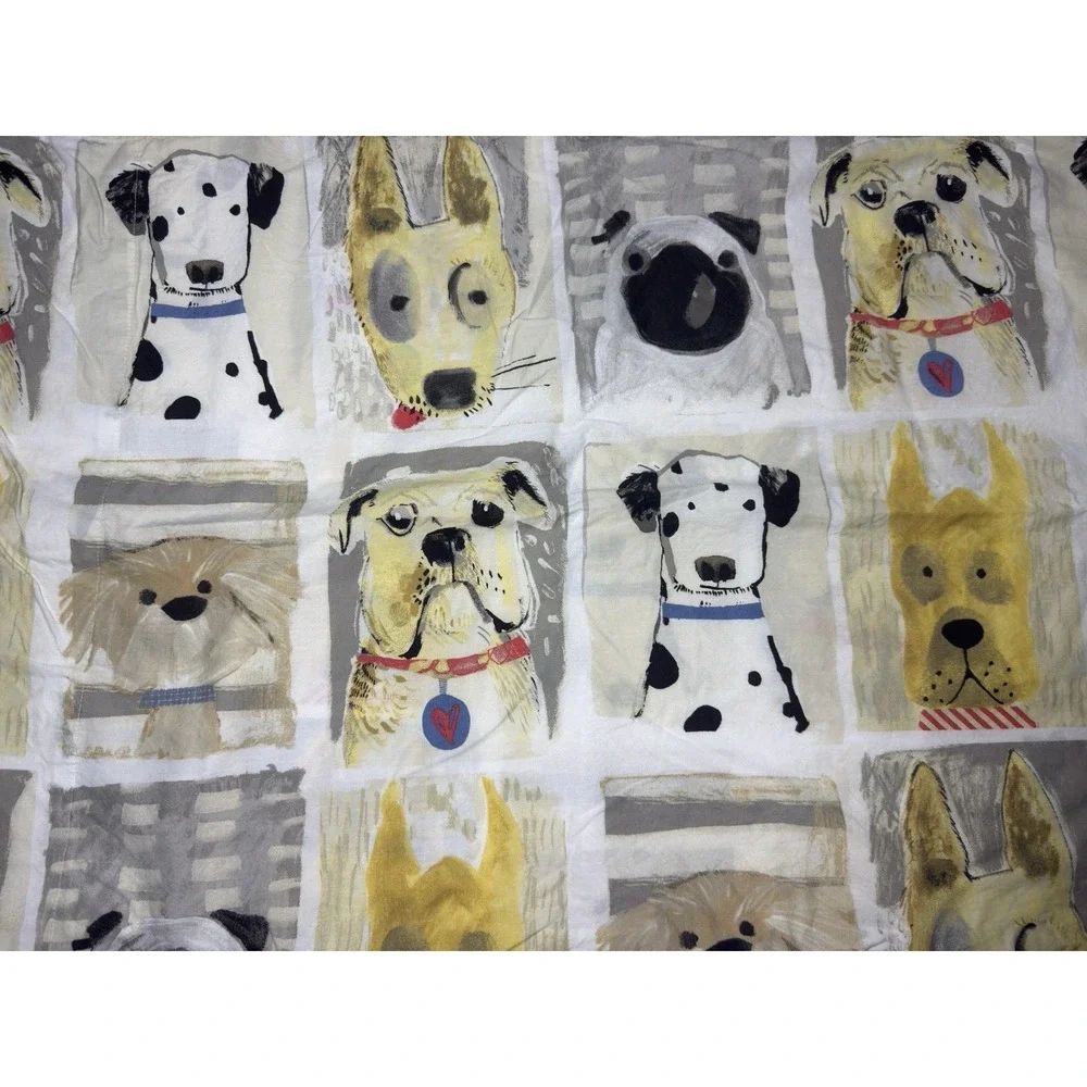 The Company Store Sheet Set‎ Dogs Puppies TWIN 4pc Cotton Kids Decor